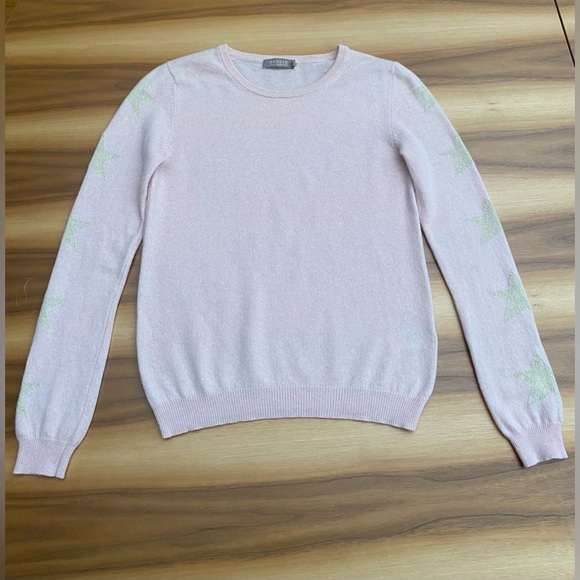 Brodie Cashmere wool pink sweater with star sleeves - Picture 10 of 15